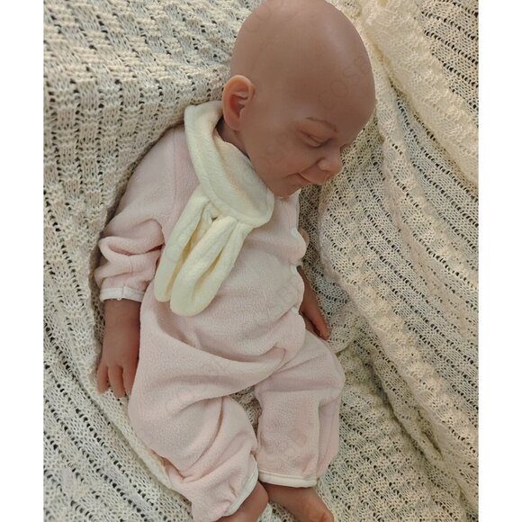 45cm Brown Skin 6.82lbs Full Body Silicone Newborn Baby Reborn Baby Dolls Girl - Picture 9 of 10